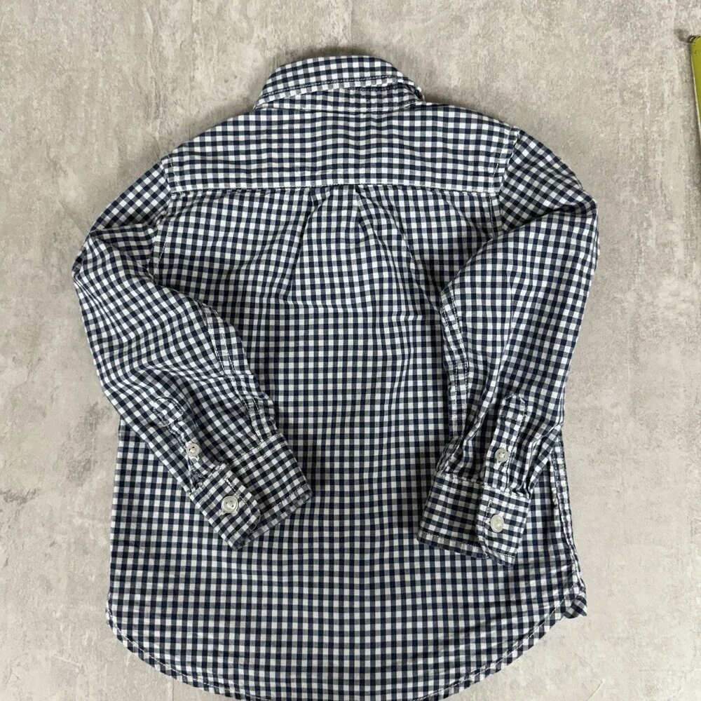 VTG 2002 BABY GAP BOYS Brannan Bear Woven Button-Up Shirt & Plaid Shirt‎ (2) 3T